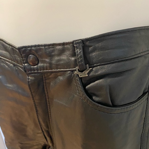 Vintage Black Leather Pants - Picture 5 of 12